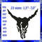 Cow Skull Head Machine Embroidery Skull Embroidery Design Skeleton Embroidery Design Bull Skull 439 0