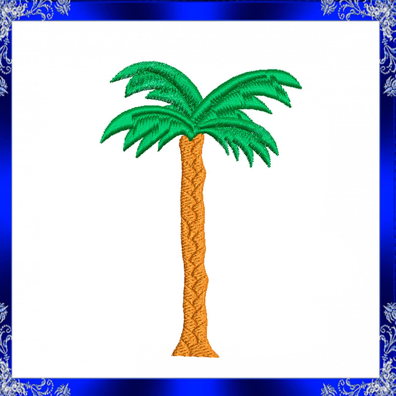 Palm Tree Embroidery Design Small Palm Tree Machine Embroidery Mini Palm Tree Embroidery Coconut Tr 1