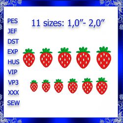 mini strawberry machine embroidery design strawberry stitch fill embroidery design instant download berry embroidery tin