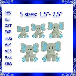 mini elephant machine embroidery design tiny elephant embroidery small elephant embroidery design baby embroidery 103