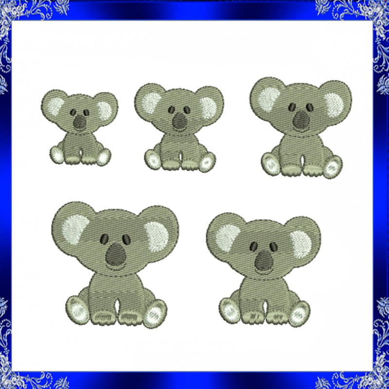 Mini Koala Embroidery Design Tiny Koala Embroidery Mini Koala Embroidery Small Koala Embroidery Emb 1