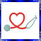 Stethoscope Machine Embroidery Design Heartbeat Stethoscope Medical Stethoscope Embroidery Nurse Em 1