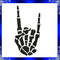 Skeleton Rock Fist Embroidery Design Rock On Embroidery Design Skeleton FIST OF ROCK Machine Embroi 1