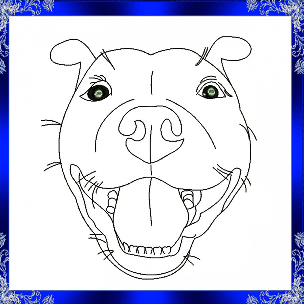 Staffy Dog Embroidery Design Staffy Dog Embroidery Design Staffordshire Bull Terrier Dog Embroidery 1