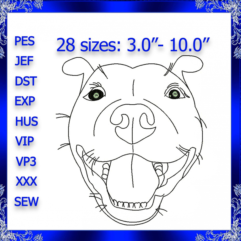Staffy Dog Embroidery Design Staffy Dog Embroidery Design Staffordshire Bull Terrier Dog Embroidery 0
