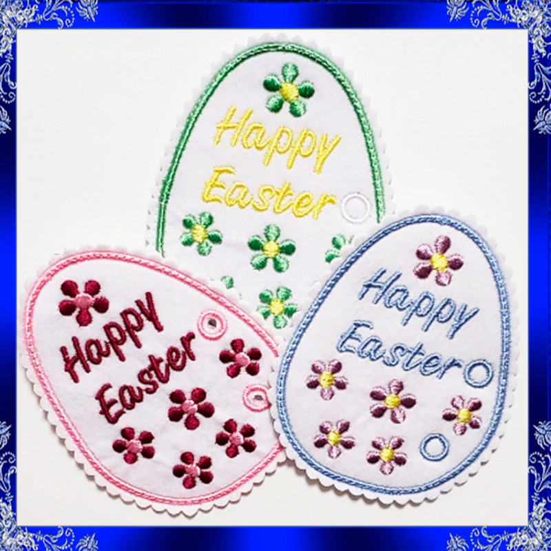 Easter Egg Feltie ITH Embroidery Design Easter Egg Holder Feltie In The Hoop Design Machine Embroid 1