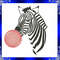 Zebra Bubble Gum Machine Embroidery Design Zebra Embroidery Design Animal Bubble Gum Zebra Gum Embr 2