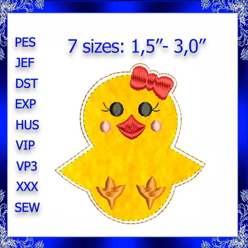 ITH Easter Chick Feltie Embroidery Little Chick Feltie Embroidery Chickie Feltie File Chickie Felti 0