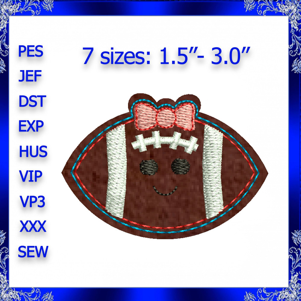 Football Feltie File ITH Football Felties Embroidery File Football Wholesale Felties Felt Embellish 0