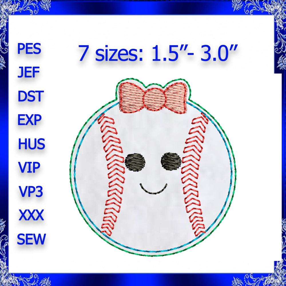 Baseball Softball Feltie File ITH Baseball Felties Embroidery File Baseball Or Softball Wholesale F 0