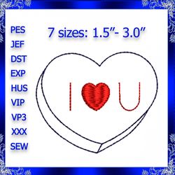ith i love you conversation feltie file heart embroidery file valentine's day feltie design feltie file machine embroide