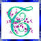 Letter T Monogram Embroidery Floral T Monogram Fancy Vine Monogram Embroidery Floral Monogram Embro 2