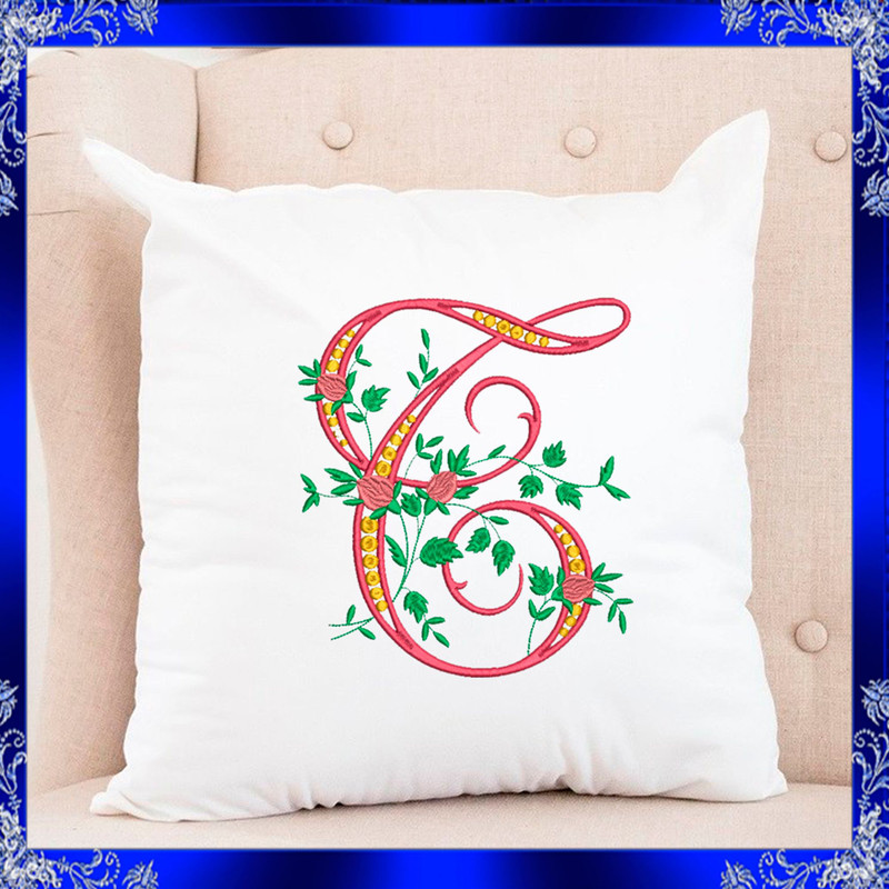 Letter T Monogram Embroidery Floral T Monogram Fancy Vine Monogram Embroidery Floral Monogram Embro 4