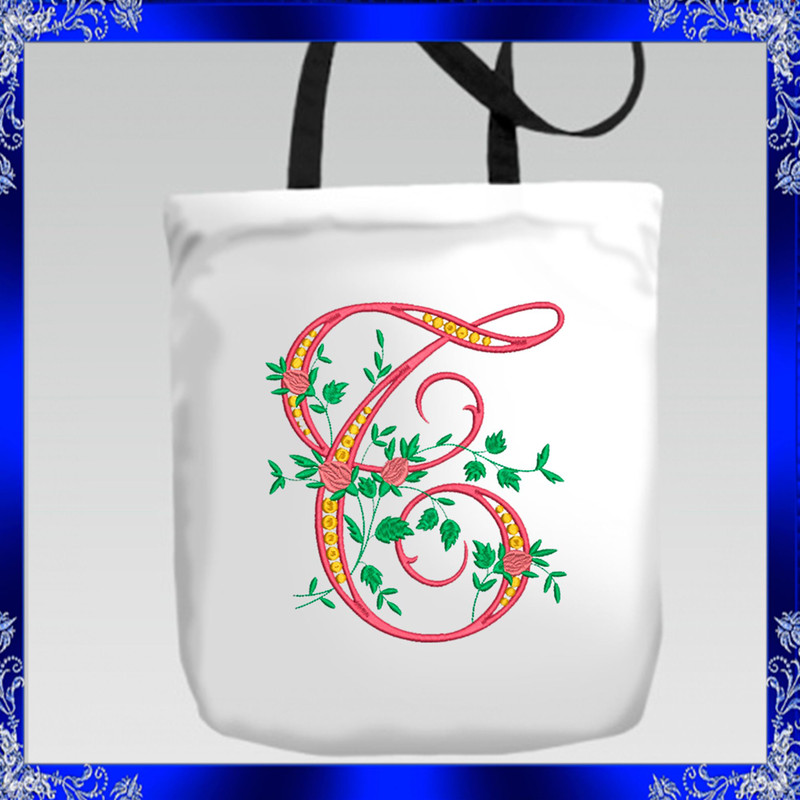 Letter T Monogram Embroidery Floral T Monogram Fancy Vine Monogram Embroidery Floral Monogram Embro 5