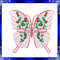 Rippled Butterfly Machine Embroidery Design Butterflies Flower Embroidery Design Flutters Embroider 3