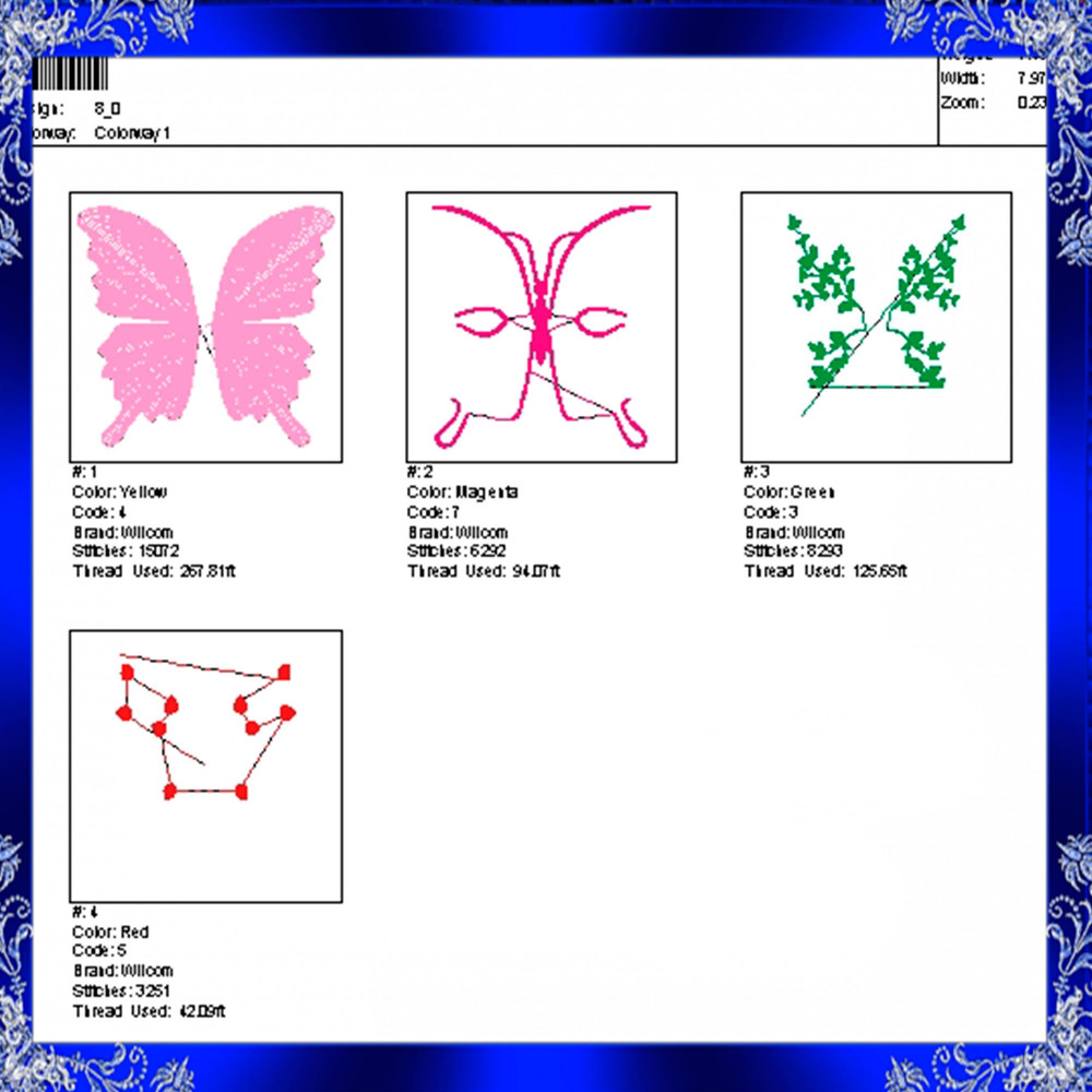 Rippled Butterfly Machine Embroidery Design Butterflies Flower Embroidery Design Flutters Embroider 4