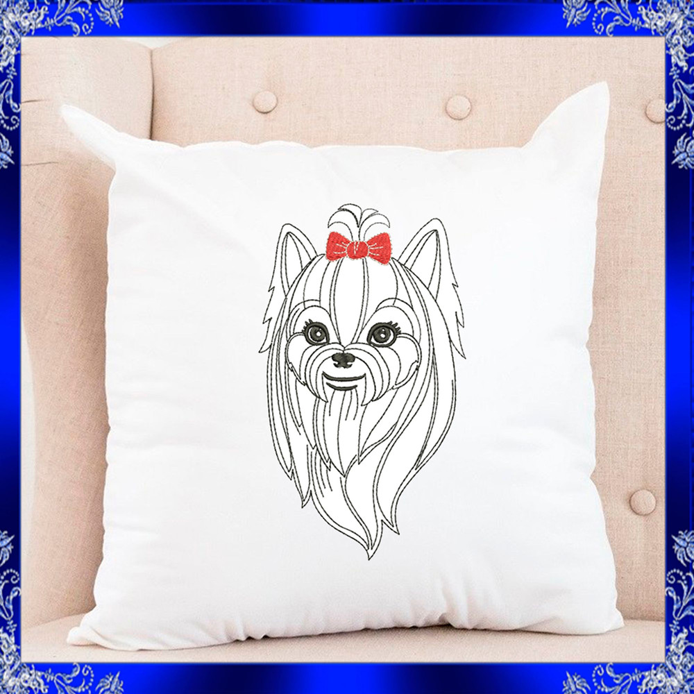 Yorkshire Terrier Embroidery Design Yorkie Dogie Embroidery Pet Embroidery Design Little Dog Embroi 4