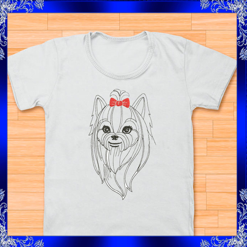 Yorkshire Terrier Embroidery Design Yorkie Dogie Embroidery Pet Embroidery Design Little Dog Embroi 5