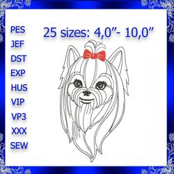 yorkshire terrier embroidery design yorkie dogie embroidery pet embroidery design little dog embroidery design pet dog b