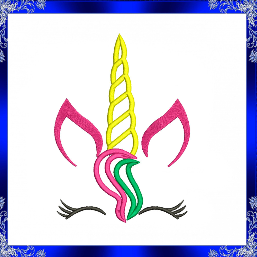 Unicorn Applique Design Unicorn Applique Embroidery Cute Line Unicorn Machine Embroidery Unicorn He 1