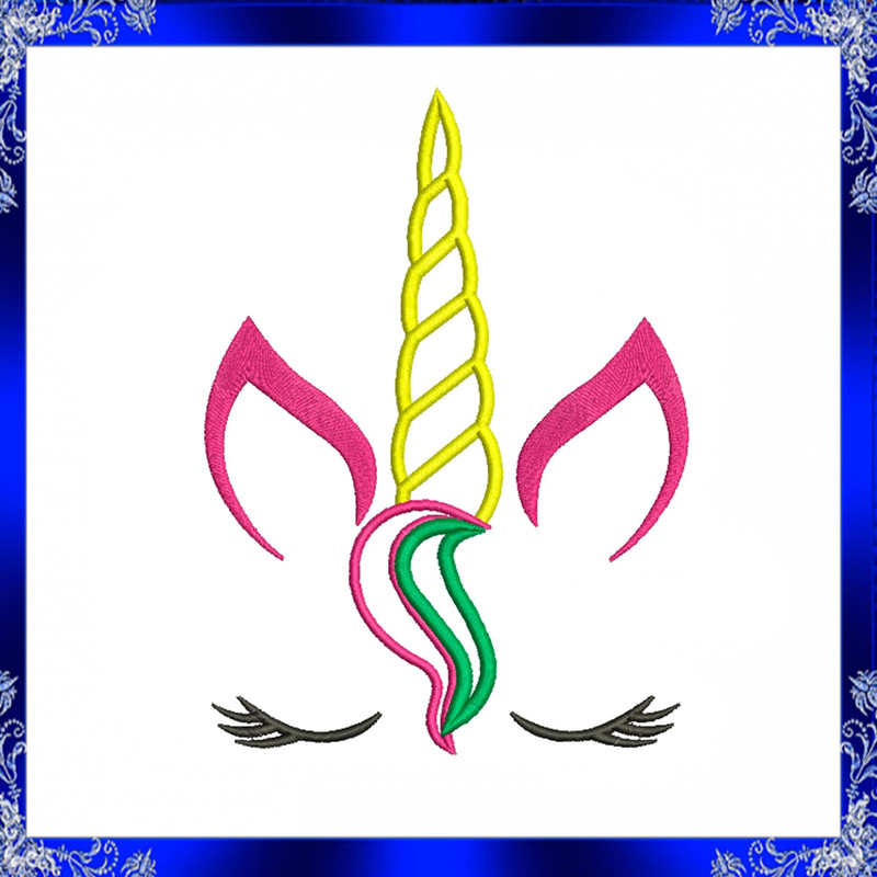 Unicorn Applique Design Unicorn Applique Embroidery Cute Line Unicorn Machine Embroidery Unicorn He 1