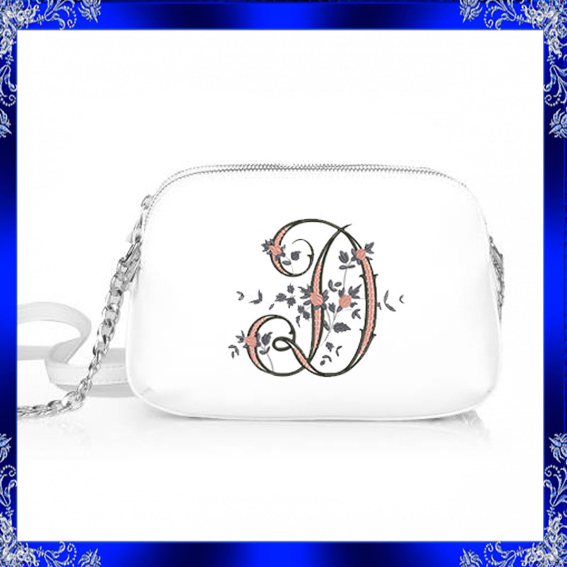 Letter D Monogram Embroidery Floral D Monogram Fancy Vine Monogram Embroidery Floral M Embroidery F 3