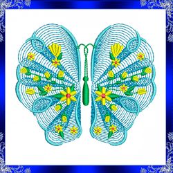 rippled butterfly machine embroidery design butterflies flower embroidery design flutters embroidery design