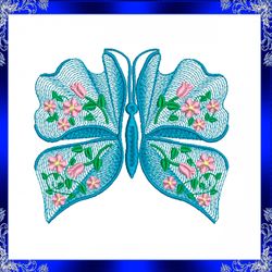 rippled butterfly machine embroidery design 589
