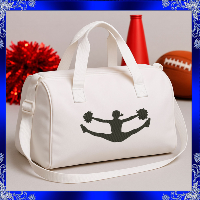 Cheerleader Silhouette Embroidery Design Digital Download For Machine Embroidery Sporty Girl Cheer  4