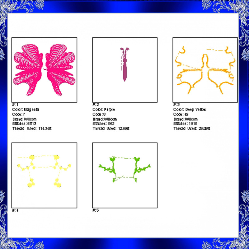 Butterfly Machine Embroidery Design Floral Wings Instant Download Decorative Embroidery Pattern Flo 5