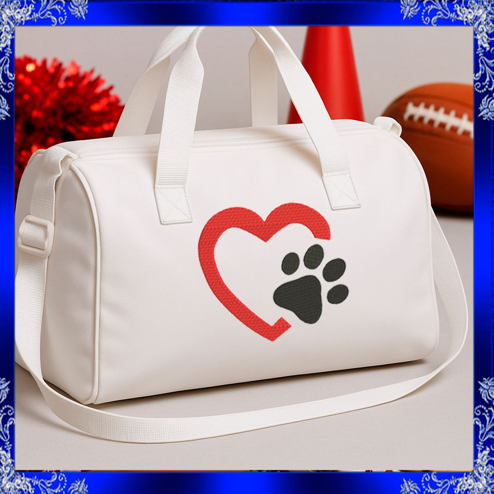 Heart Paw Machine Embroidery Design Love Paw Embroidery Paw With Heart Paw Print Heart Dog Heart Ca 3