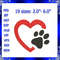 Heart Paw Machine Embroidery Design Love Paw Embroidery Paw With Heart Paw Print Heart Dog Heart Ca 0