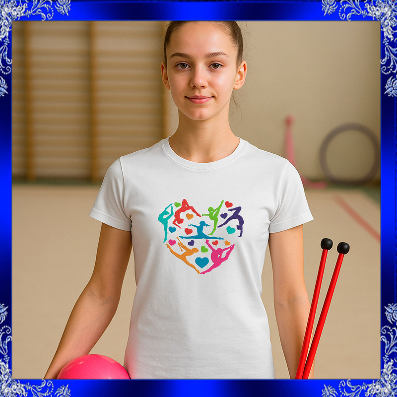Gymnastics Heart Machine Embroidery Design Gymnast Embroidery Design Gymnast Love Embroidery Gymnas 2