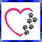 Heart Paw Machine Embroidery Design Love Paw Embroidery Paw With Heart Paw Print Heart Dog Heart Ca 1