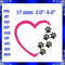 Heart Paw Machine Embroidery Design Love Paw Embroidery Paw With Heart Paw Print Heart Dog Heart Ca 0