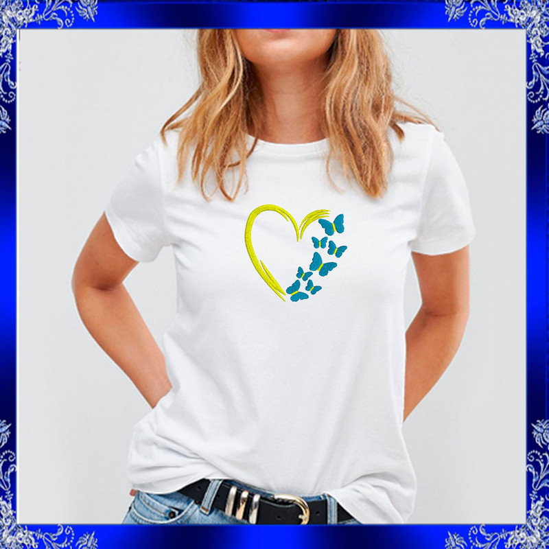 Heart With Butterfly Embroidery Design Love Embroidery Design Butterfly Embroidery Heart Frames Sil 6