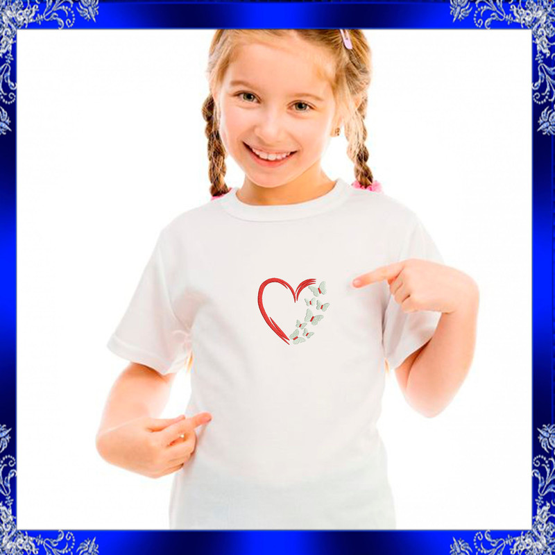 Heart With Butterfly Embroidery Design Love Embroidery Design Butterfly Embroidery Heart Frames Sil 7
