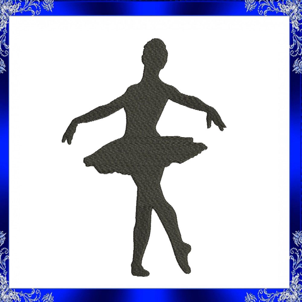 Ballerina Embroidery Design Dancing Girl Embroidery Design Ballerina Silhouette Embroidery Dancing 1