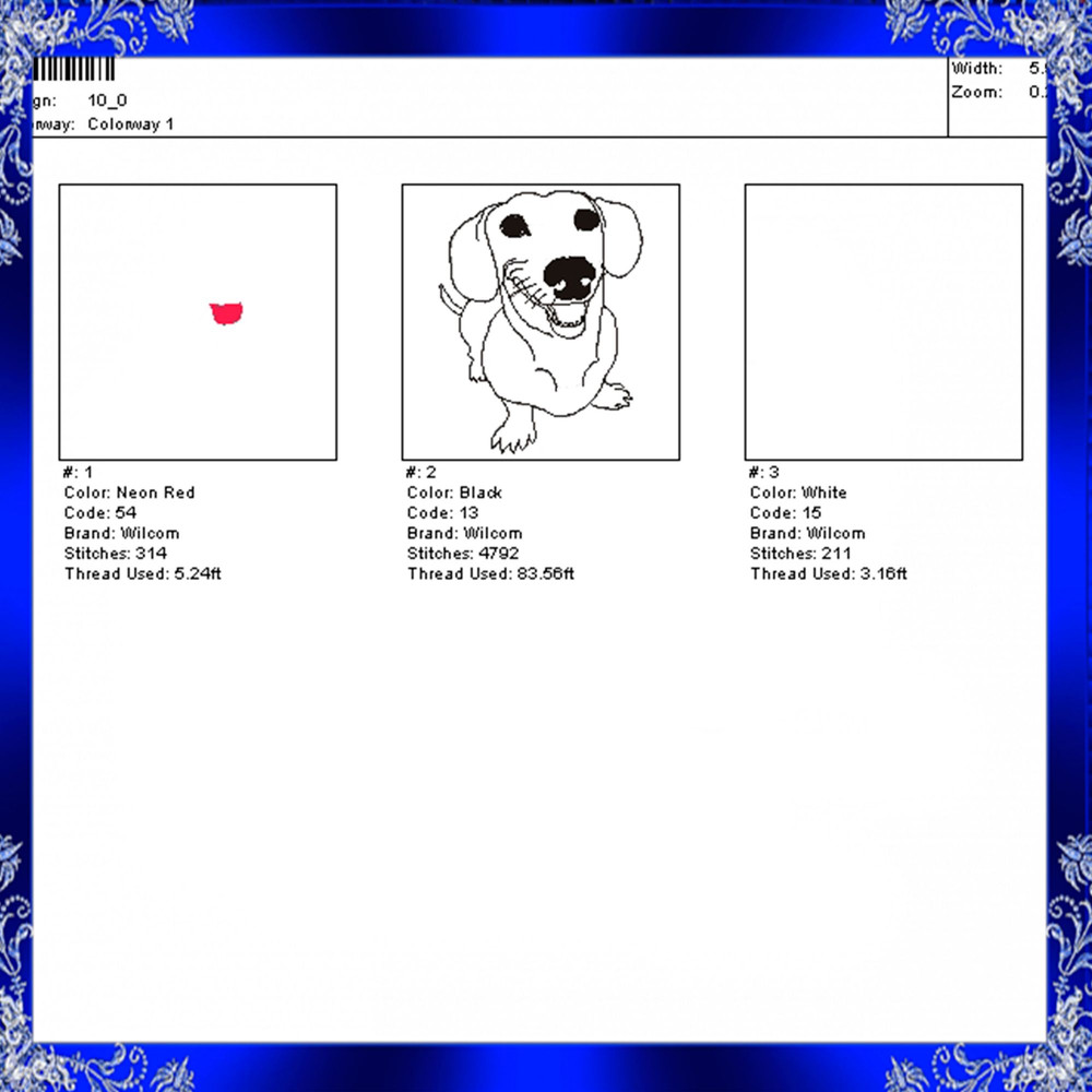 Dachshund Embroidery Design 606 2