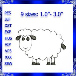 sheep farm animal feltie file machine embroidery design