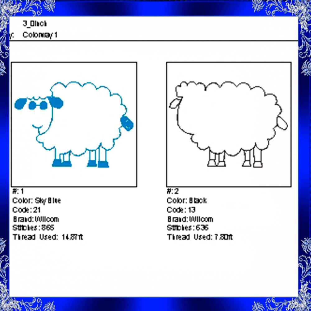 Sheep Farm Animal Feltie File Machine Embroidery Design 2