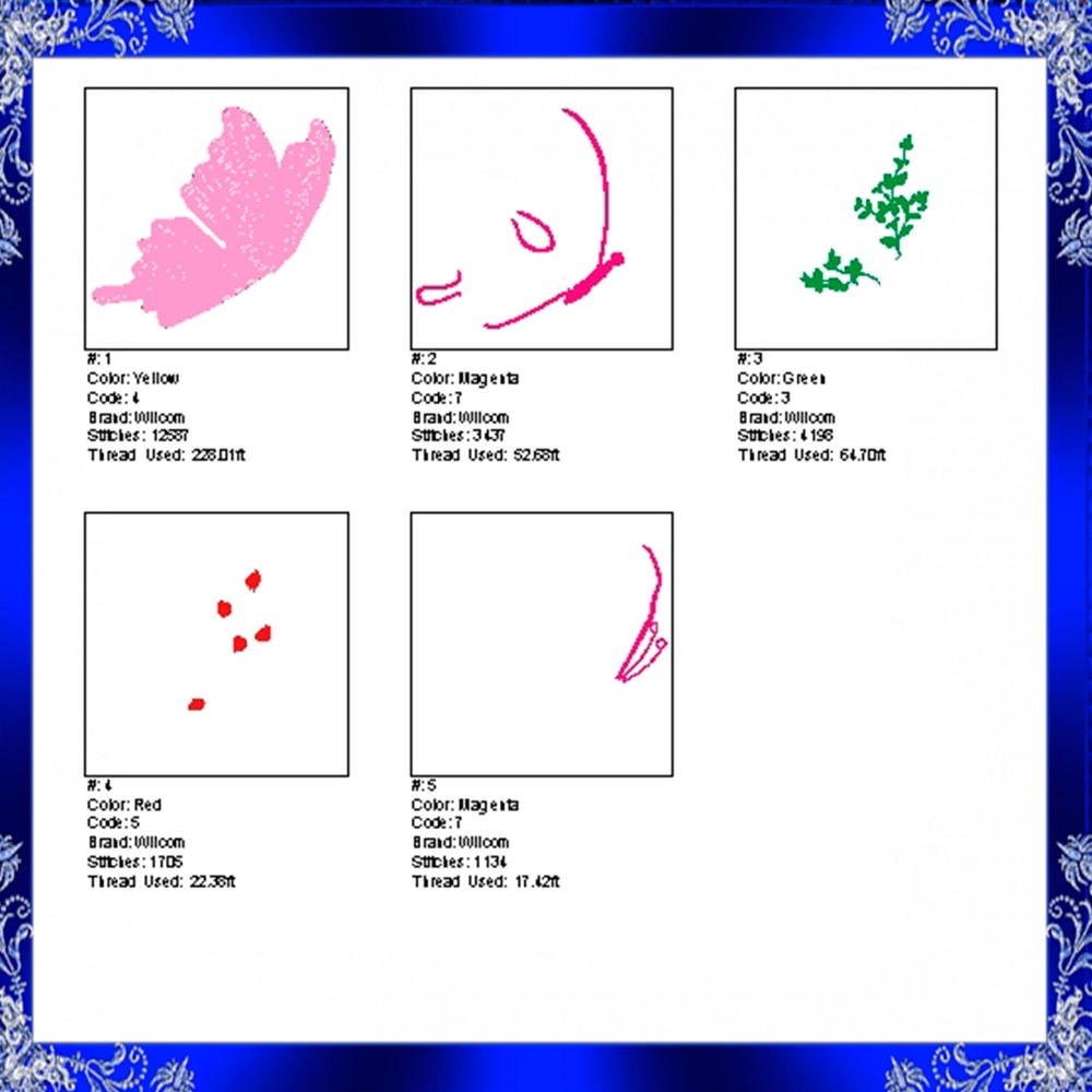 Rippled Butterfly Machine Embroidery Design Butterflies Flower Embroidery Design Flutters Embroider 2