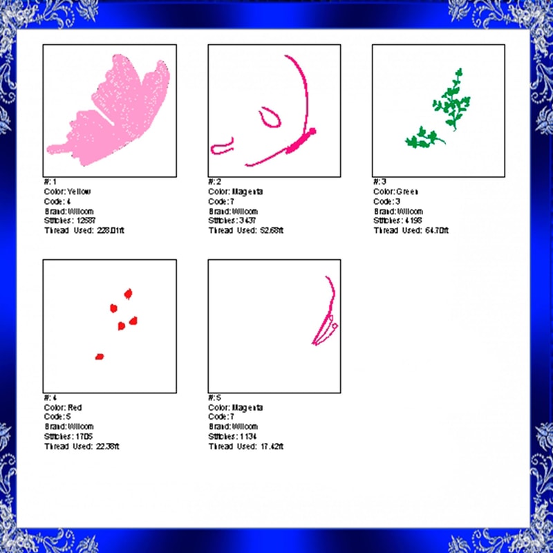 Rippled Butterfly Machine Embroidery Design Butterflies Flower Embroidery Design Flutters Embroider 2