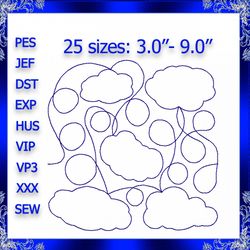 cloud quilting machine embroidery design continuous edge to edge quilt block clouds cloud quilt block sky quilting