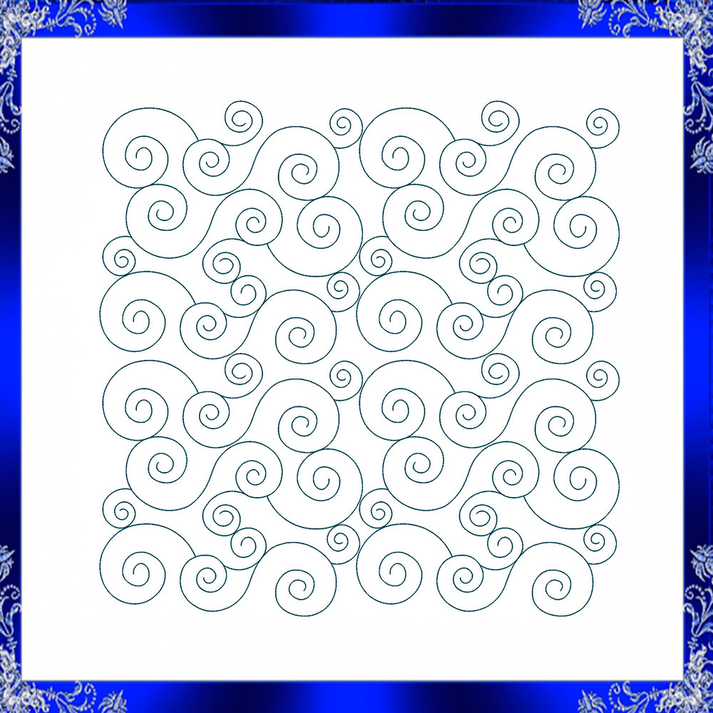 Quilting Swirls Quilt Block Embroidery Designs Trapunto Embroidery File Quilting Swirls Embroidery 2