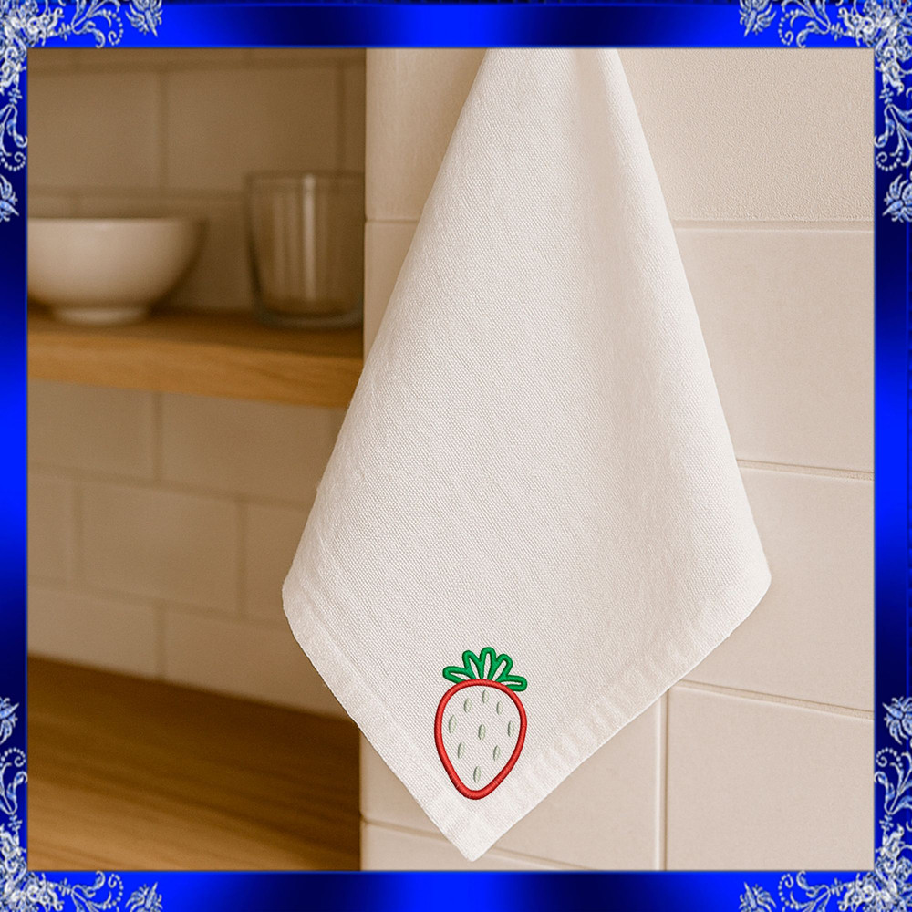 Strawberry Applique Embroidery Design Cute Fruit Machine Embroidery File Summer Berry Berry Machine 7