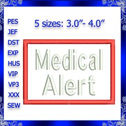 medical alert applique embroidery design patch for service dog vest medical id tag emergency awareness badge service dog