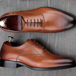 men's handmade luxury brand man wedding shoes genuine leather dress oxfords shoes men
