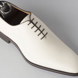 Men's Handmade Classic Style Real Leather White Formal leather Shoes,