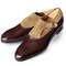 Men's Handmade  Fashion Brown and Beige Two Tone Monk shoes, formal leather shoes.jpg